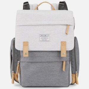 Eddie Bauer First Adventure Grey Backpack Diaper Bag